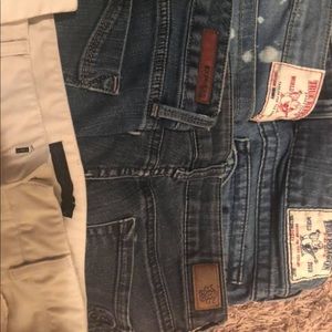 Jeans and dress slacks